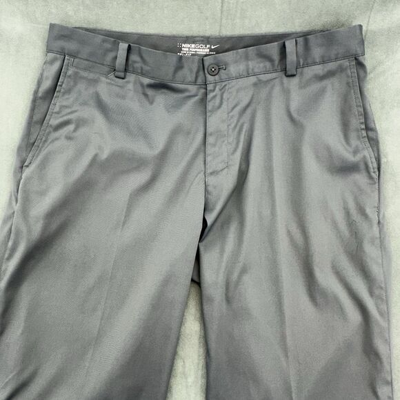 Nike Golf Pants Mens 34x32 Gray Tour Performance Dri-Fit Straight 639779 STAINS - Picture 2 of 16